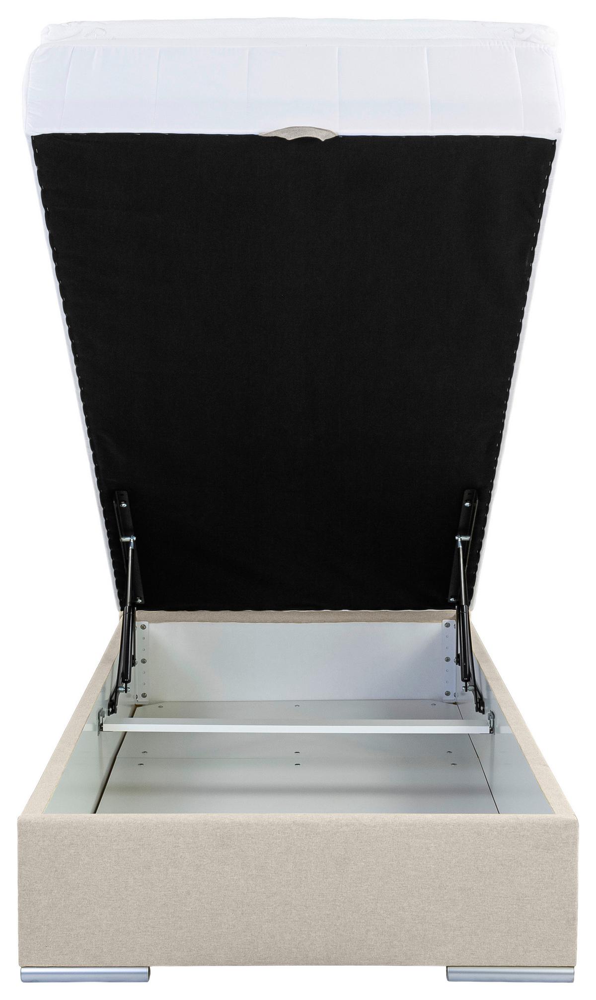 Tapecirani Krevet Cosi - boje pijeska/boje kroma, Konvencionalno, drvo/metal (100/200cm)