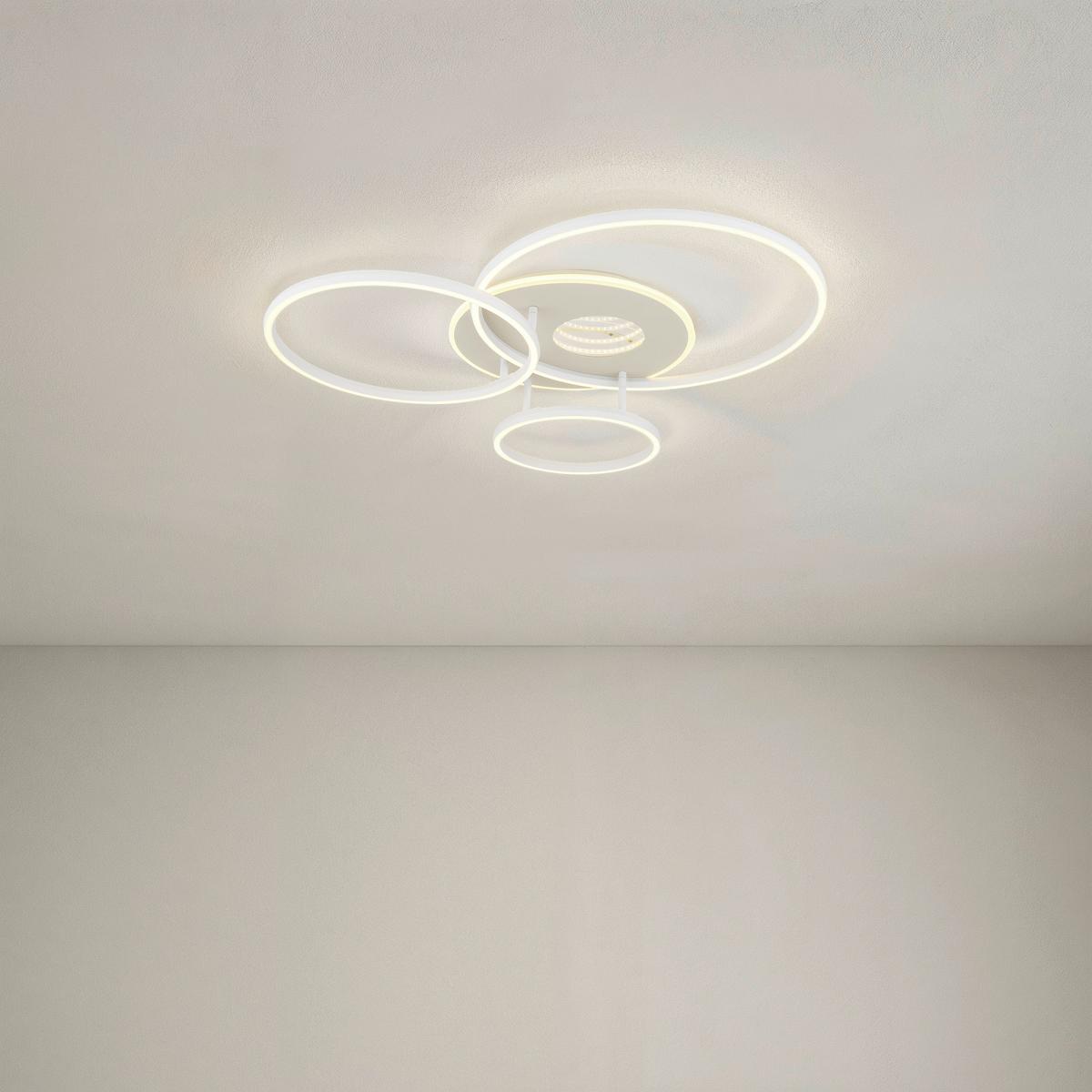 LAMPA SUFITOWA LED 48466B-40 INVERTINA - biały/kolor piaskowy, Design, tworzywo sztuczne/metal (80,7/70/13cm) - Globo