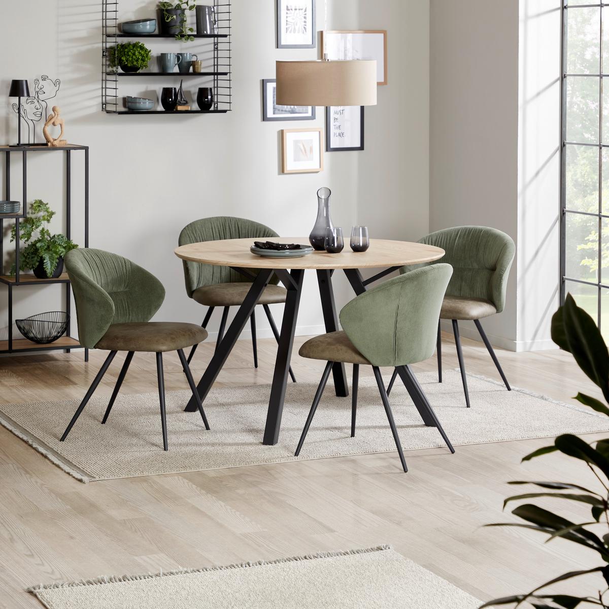 KRZESŁO OCTOPUS - zielony/czarny, Modern, metal/tkanina (57/80,5/62cm) - MID.YOU