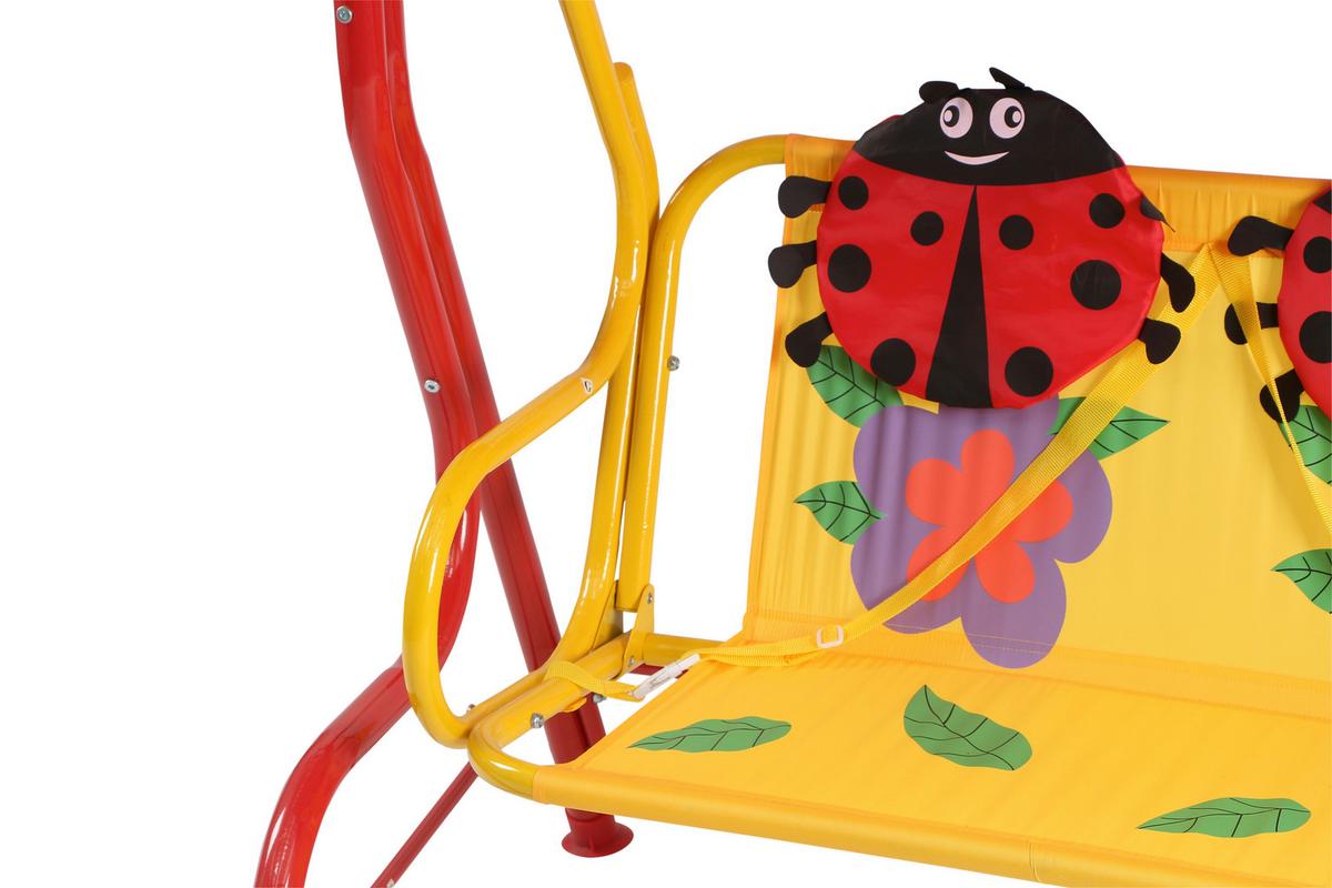 Kinder-Hollywoodschaukel 672612 - Rot, MODERN, Textil/Metall (115/118/75cm) - Siena Garden