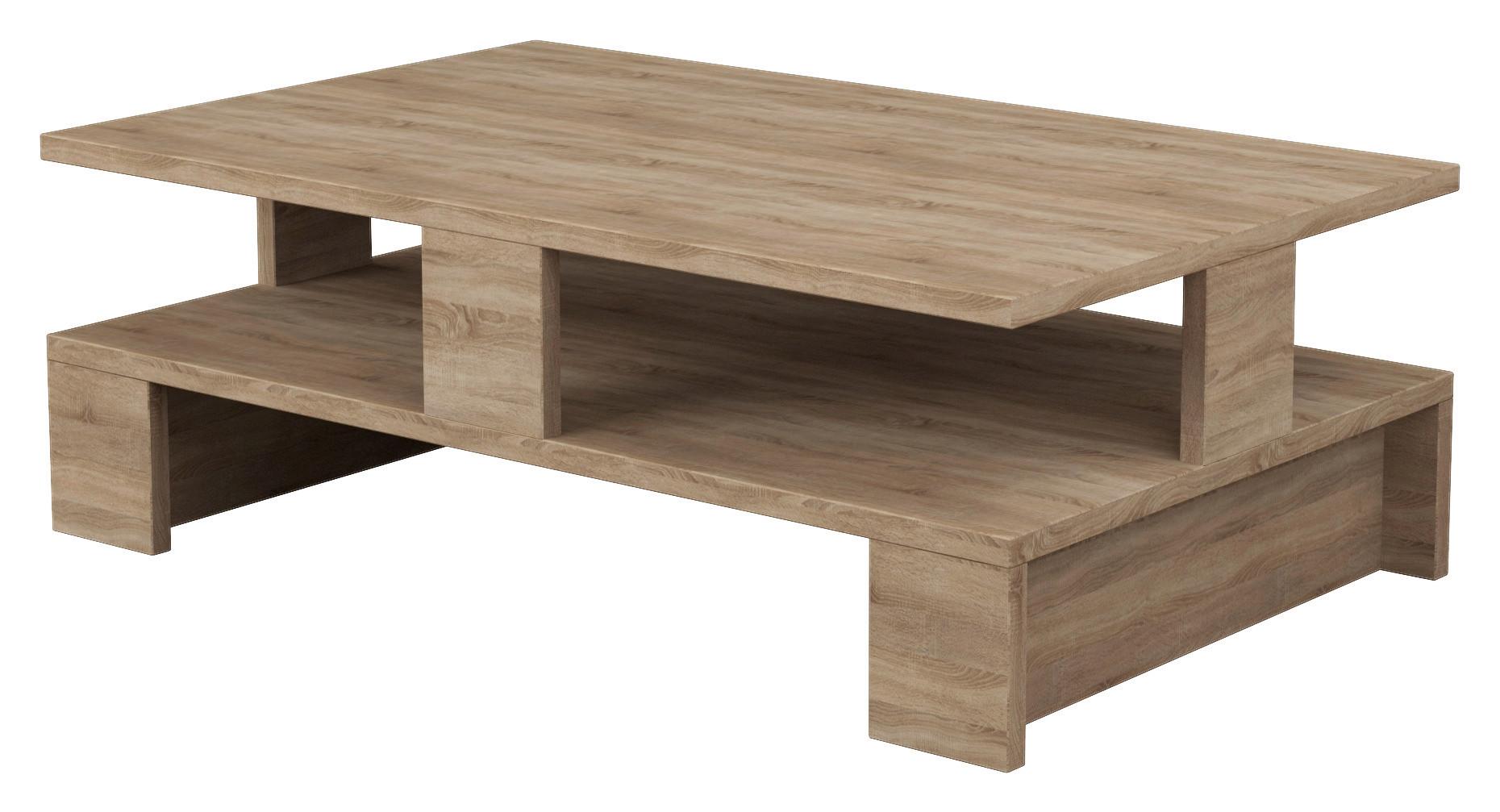 COUCHTISCH MANSU COUCHTISCH - Eichefarben, Design, Holzwerkstoff (80/50/28cm) - Livetastic