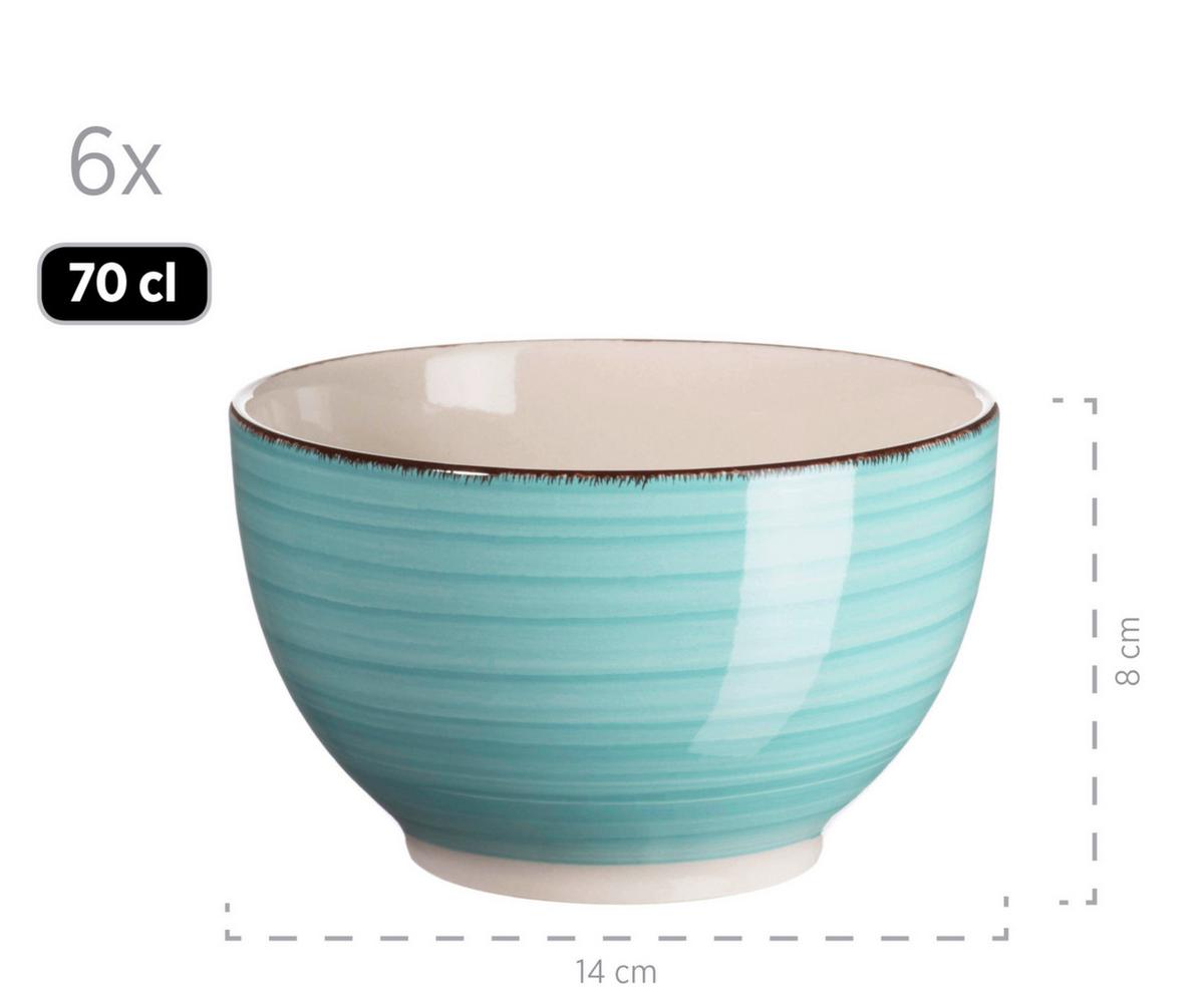 KOMBISERVICE 931614, LAGUNA - Blau, Basics, Keramik (60/32/32cm) - Mäser
