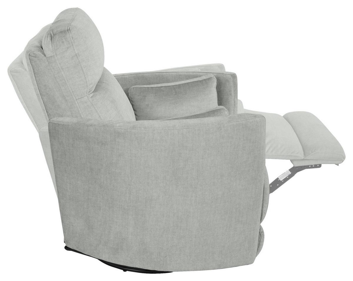 Tv-fotelj Swive, Siva, Relax Funkcija - siva/črna, Moderno, kovina/tekstil (91,4/101,6/96,5cm) - Modern Living