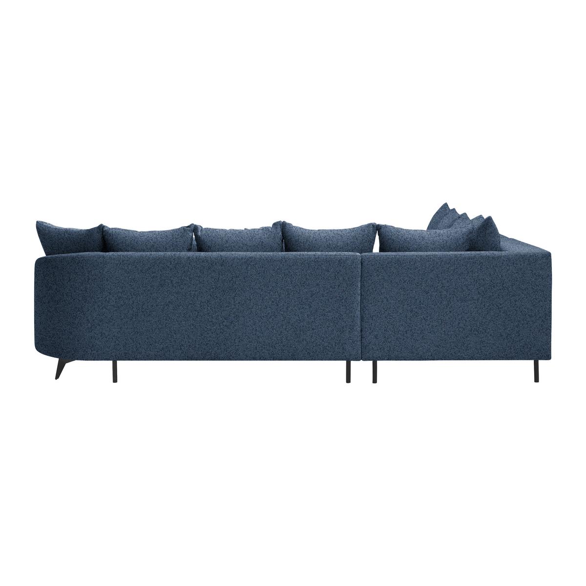 Ecksofa Axel Dunkelblau - Schwarz/Dunkelblau, MODERN, Textil/Metall (250/87/291cm) - Mömax