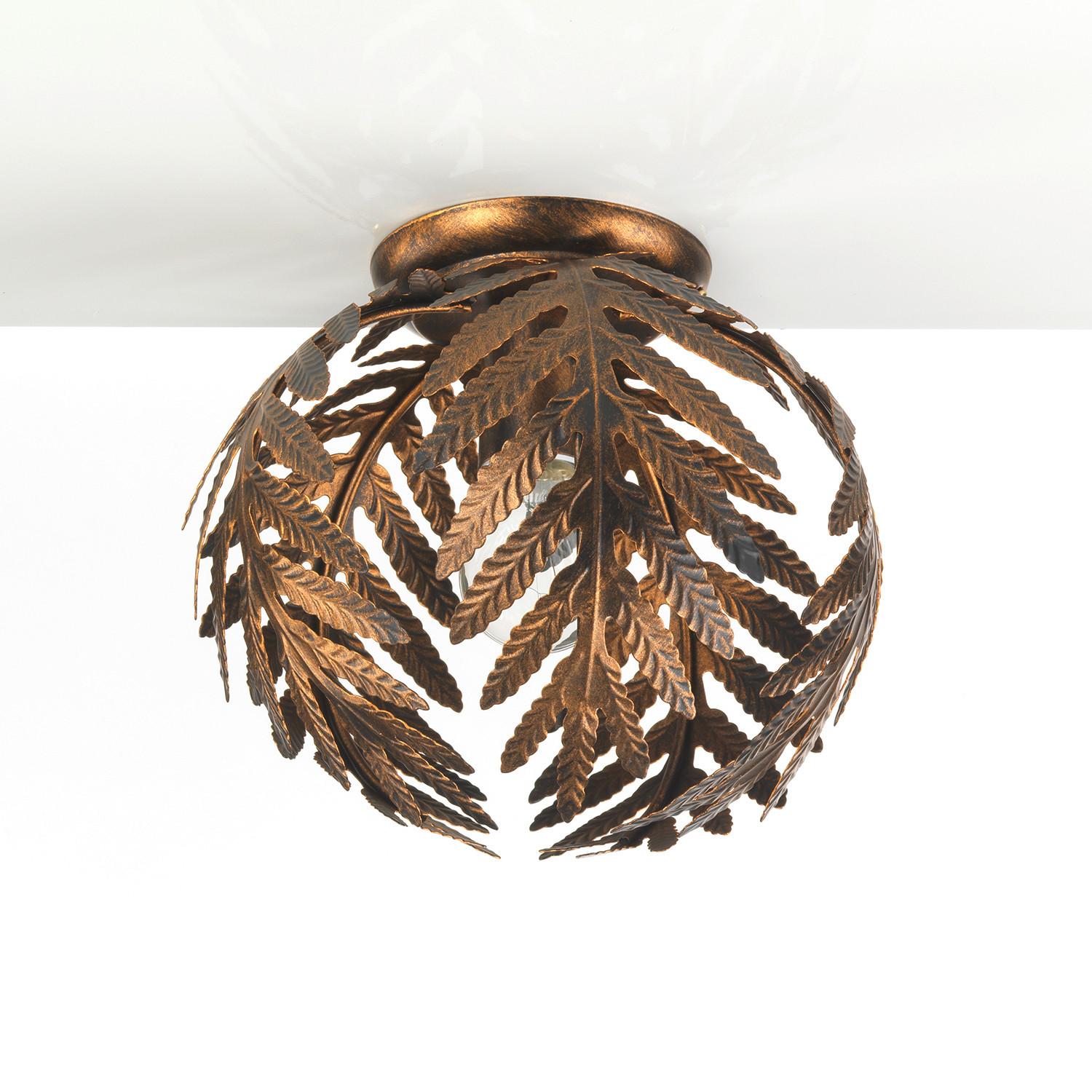 Deckenleuchte Felce Bronzo Bronzefarben max. 22 Watt - Bronzefarben, KONVENTIONELL, Metall (25/23cm)