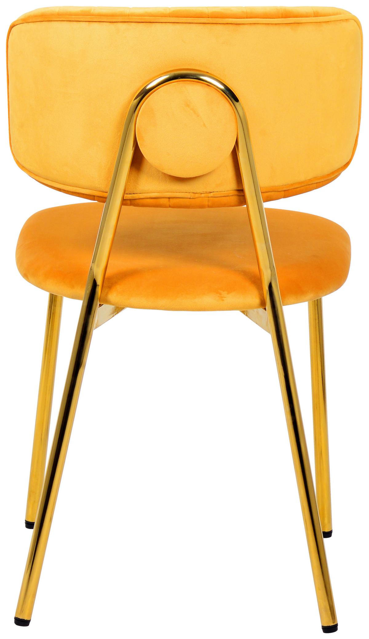 SET DE CHAISES GISELLE 125 - orange/doré, Design, métal/matière synthétique (47/80/51cm) - Kayoom