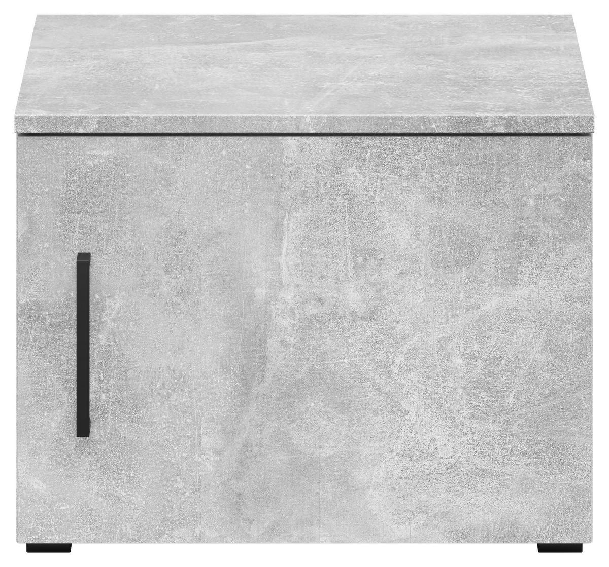 Aufsatzschrank Multistauraum Betonoptik - Schwarz/Grau, MODERN, Holzwerkstoff/Kunststoff (45/35/40cm) - Mömax
