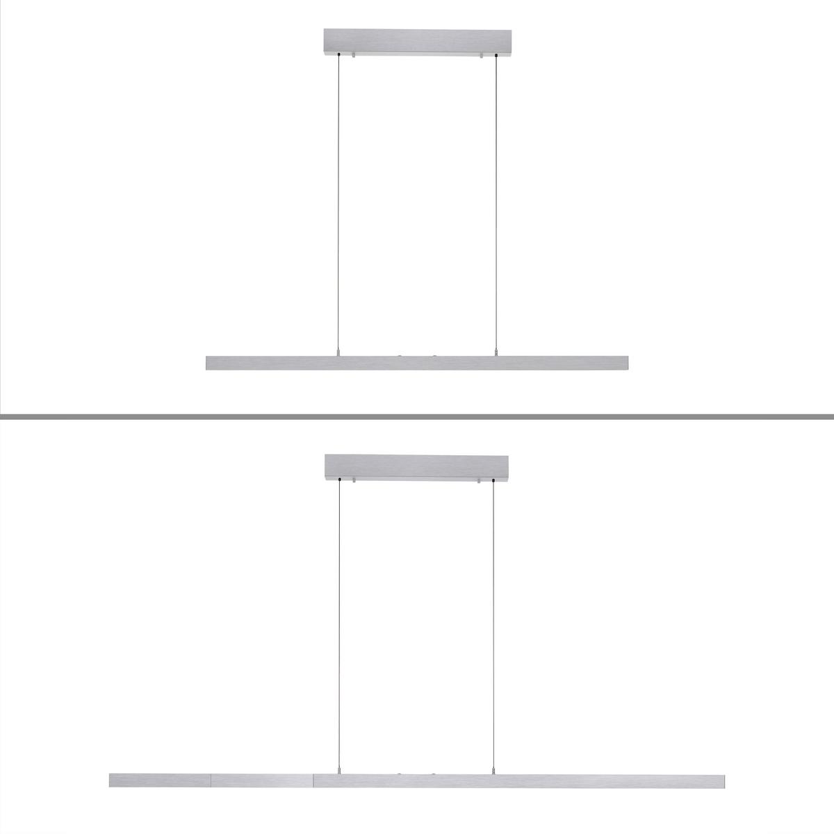 LAMPA WISZĄCA LED 2598-95 ADRIANA - kolor aluminiowy, Design, tworzywo sztuczne/metal (179/55/150cm) - Paul Neuhaus