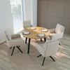 MATBORD ELIAN - svart/ekfärgad, Modern, metall/trämaterial (120/120/76cm) - Bessagi Home