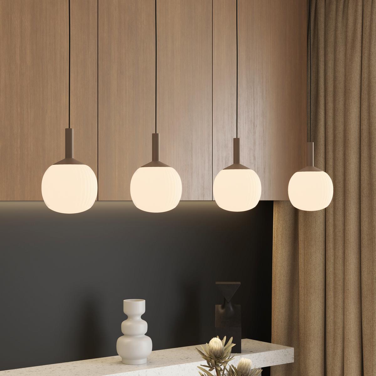 LAMPA WISZĄCA LED SWINDON *SBN* - biały, Design, metal/szkło (114/15/150cm) - Novel