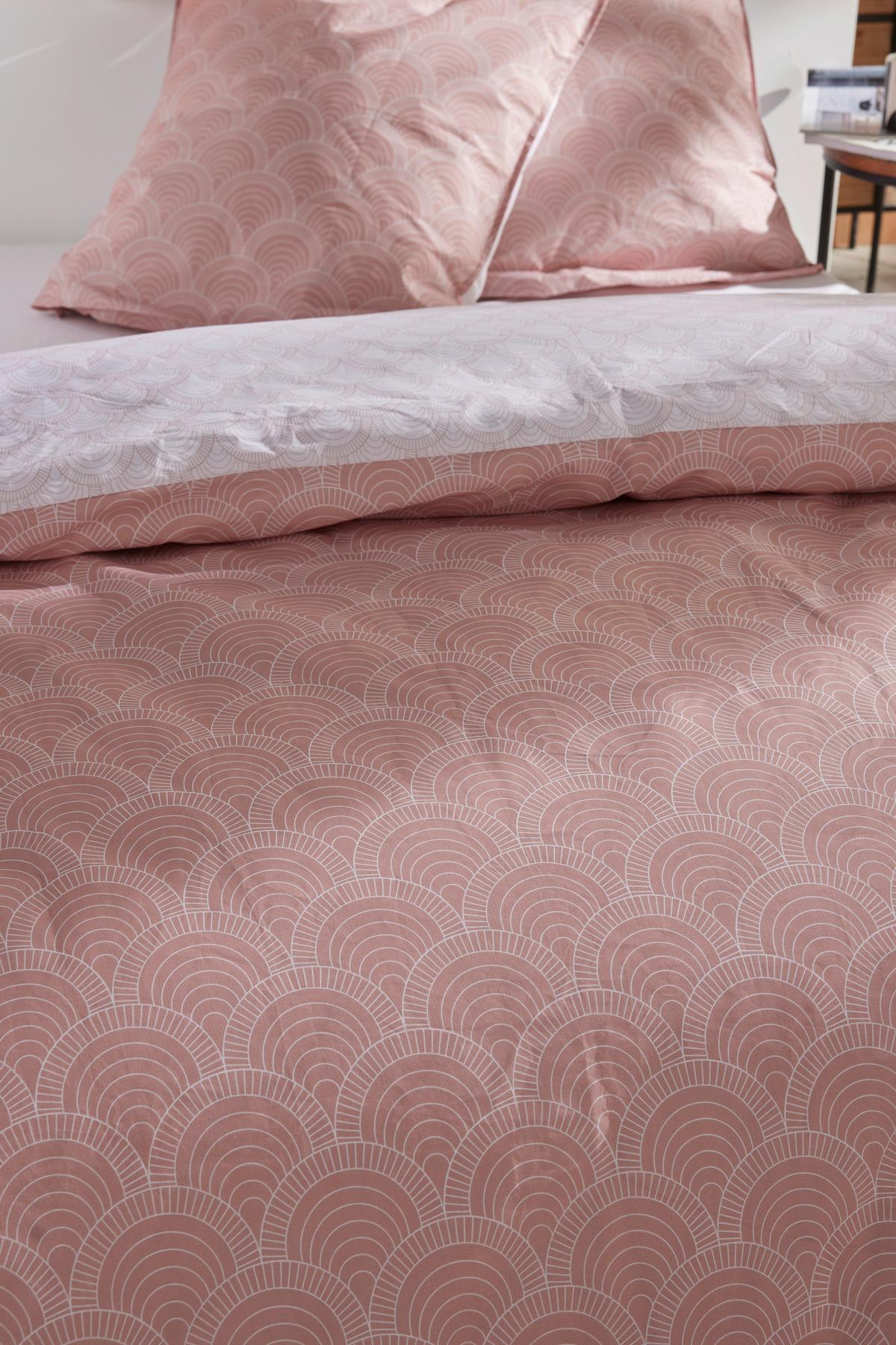 Posteljina Leona140x200/60x80cm - svijetlo ružičasta, Moderno, tekstil (140/200cm)