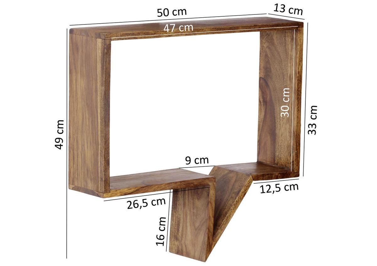 Set Stenskih Regalov Mumbai - Moderno, les (50/49/13cm) - MID.YOU