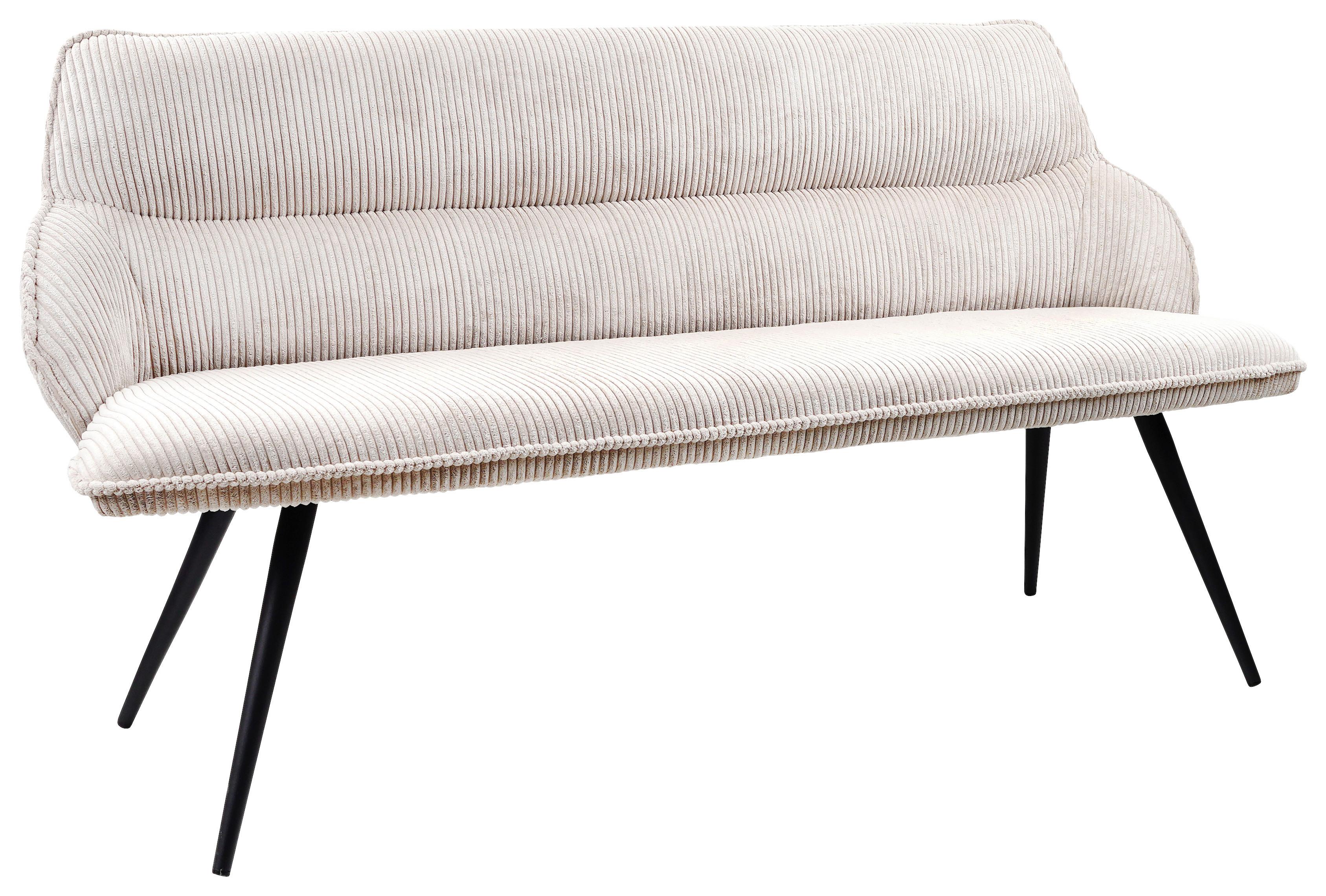 Klop Bursa, Bež - črna/bež, Moderno, kovina/tekstil (163/85/67cm) - Modern Living