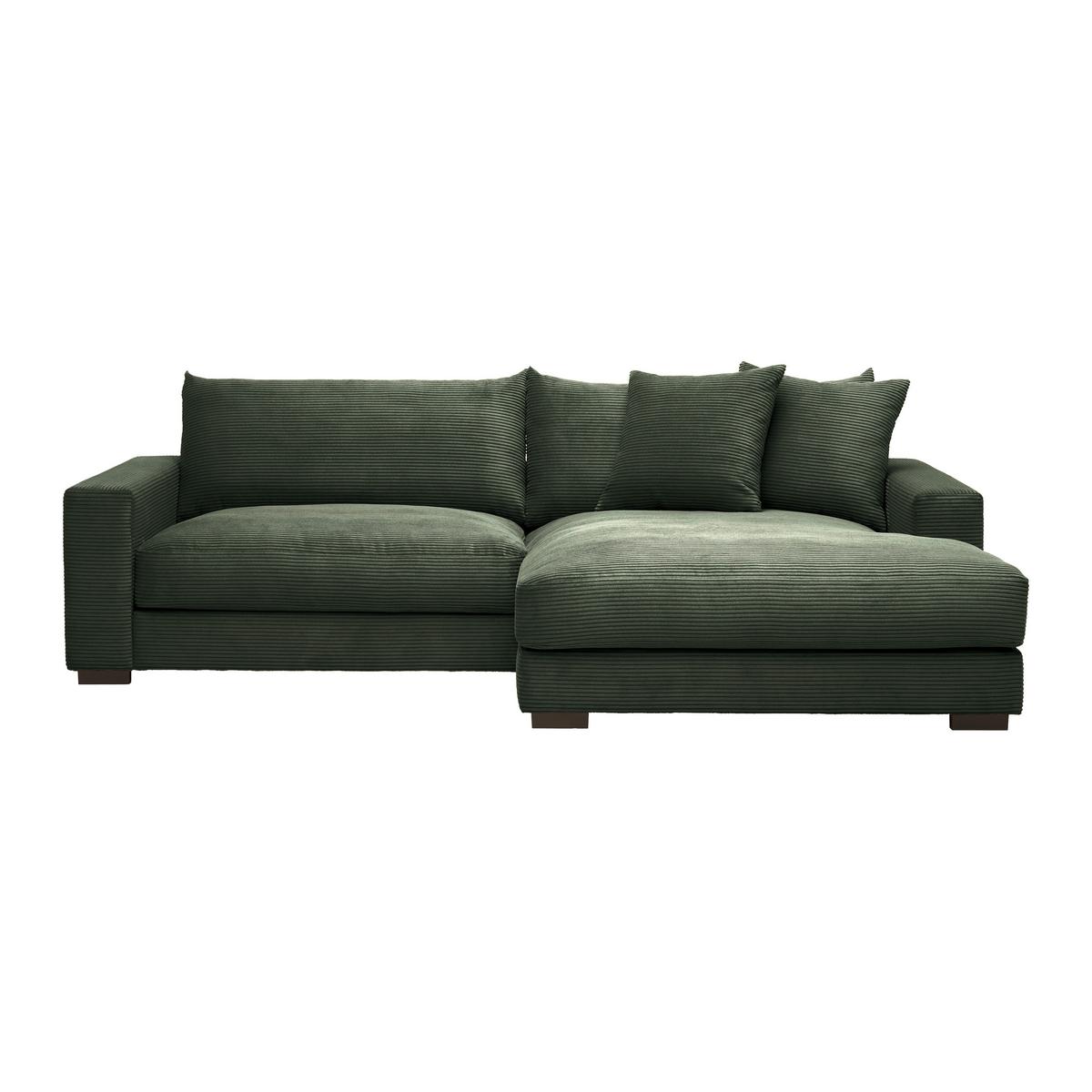 Wohnlandschaft Pedro in Grün - Dunkelgrün, MODERN, Textil (265/180cm) - Mömax
