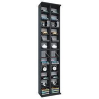 CD Regal Almera in Schwarz, B: 42 cm - Schwarz, KONVENTIONELL, Holzwerkstoff (42/183/20cm) - MID.YOU