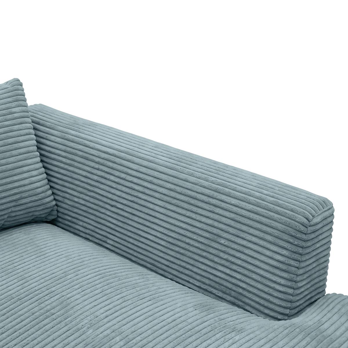 Ecksofa Pedro Petrol - Petrol/Schwarz, MODERN, Kunststoff/Textil (300/190cm) - Mömax