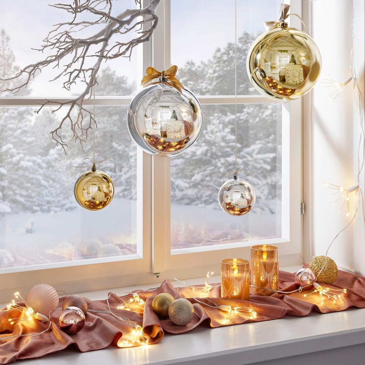 Christbaumkugel Big Goldfarben - Goldfarben, Kunststoff (10cm) - Mömax