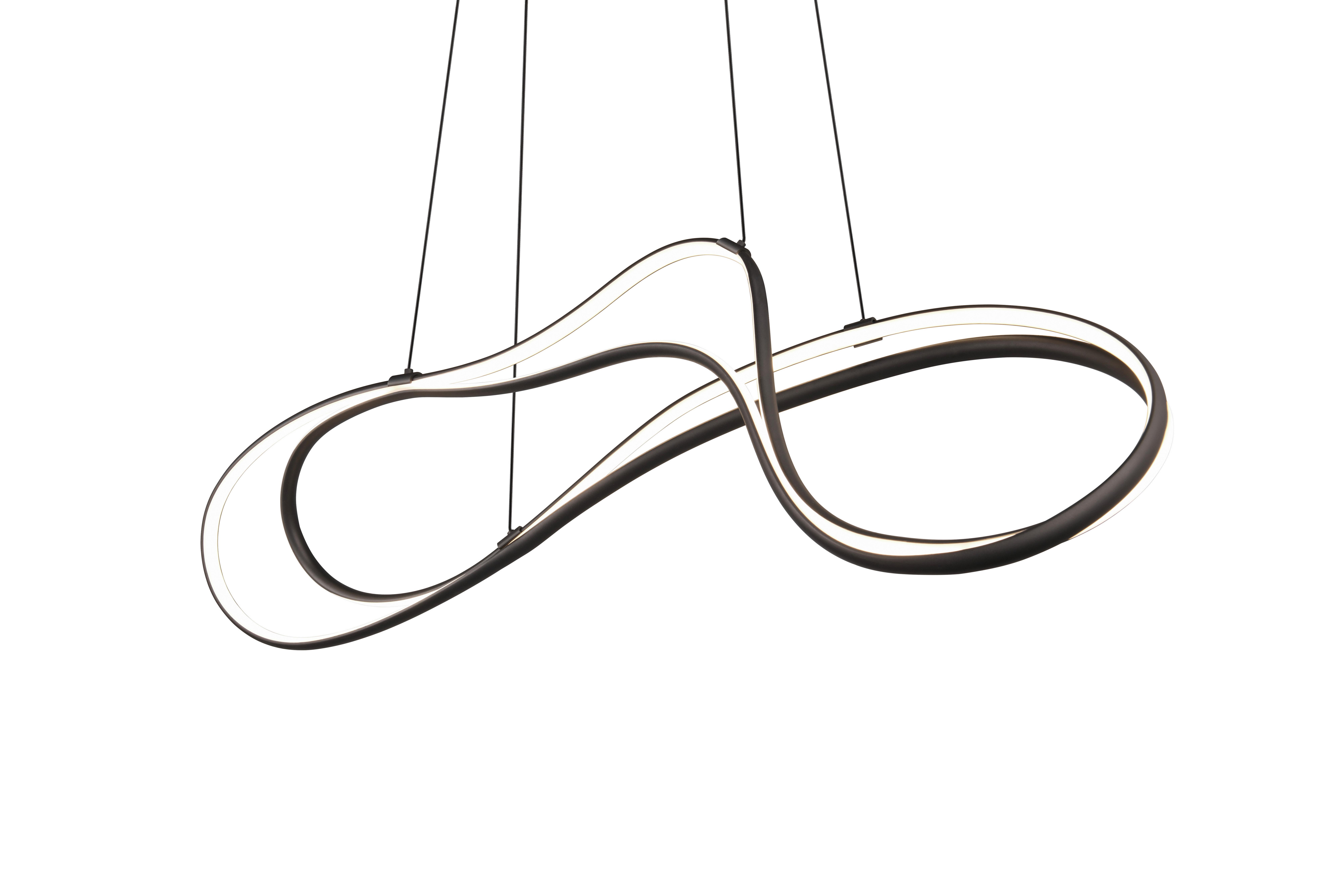 LED-Pendelleuchte Nala in Schwarz max. 57 Watt - Schwarz, Design, Metall (113/24/150cm) - Trio Leuchten