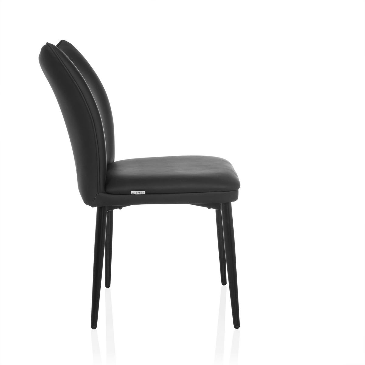 Stol Viseto, Črna - črna, Moderno, kovina/tekstil (47/87/61cm) - MID.YOU