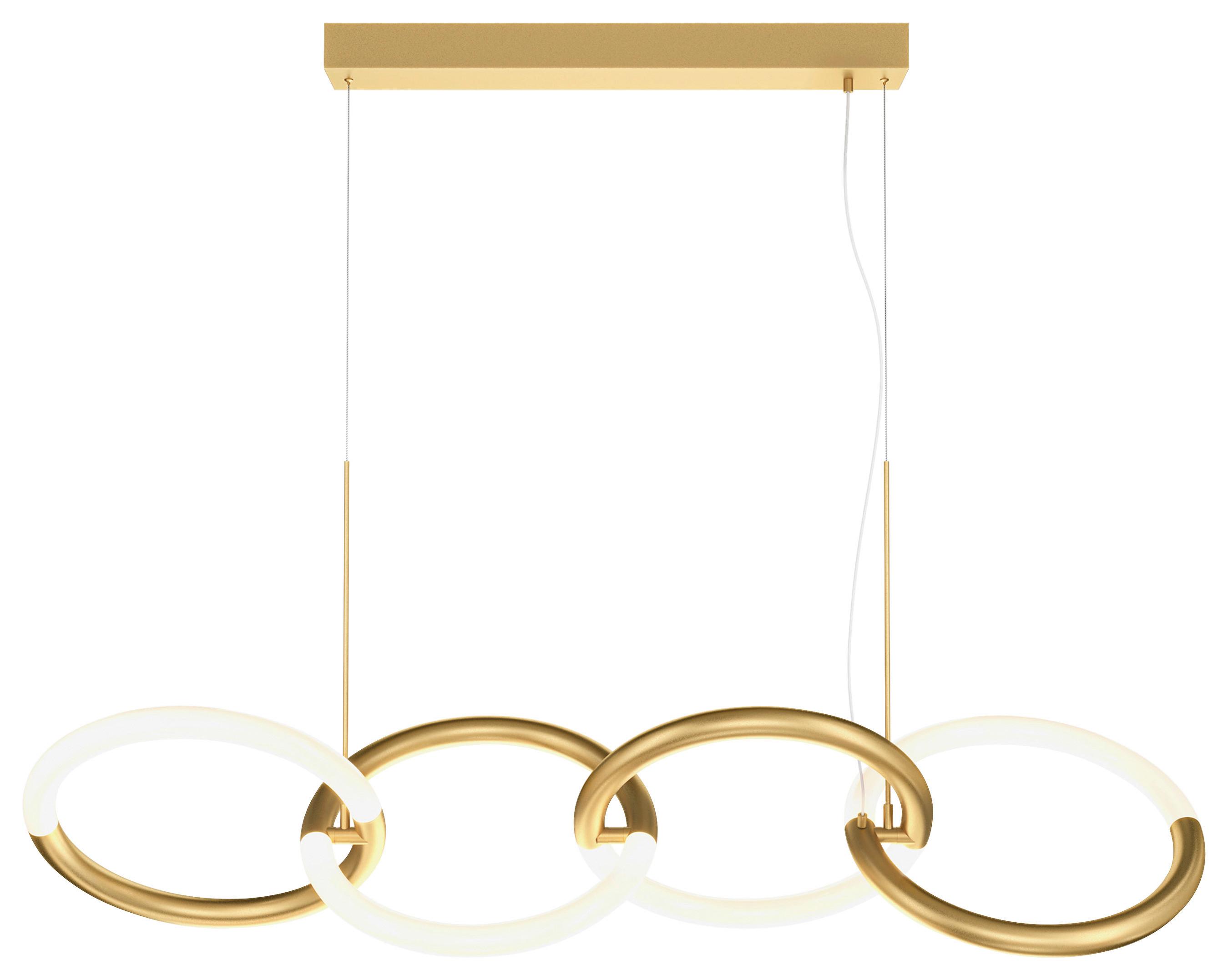 Pendelleuchte Node Goldfarben max. 40 Watt - Goldfarben, Trend, Metall (27/33/100cm) - MAYTONI