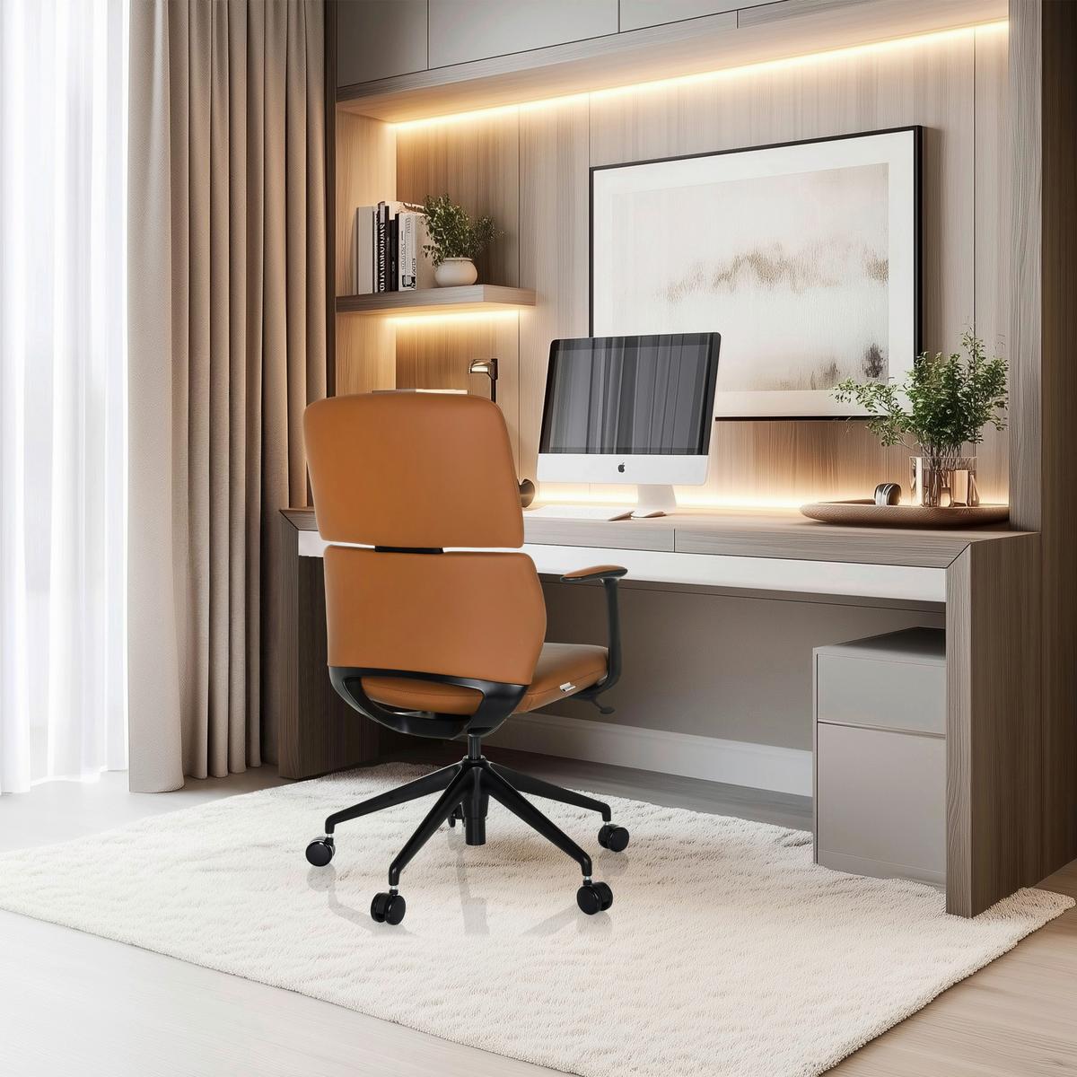 Vrtljivi Stol Atmos Designer - črna, Moderno, kovina/umetna masa (62/98-108/60cm) - MID.YOU