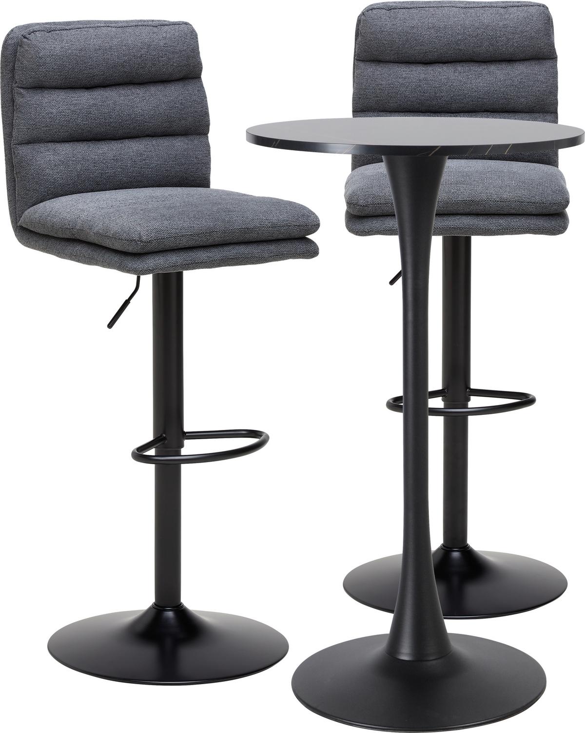 Bartisch Moritz Schwarz - Schwarz, MODERN, Holzwerkstoff/Metall (60/105cm) - Mömax