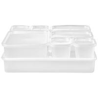 Vorratsdosenset Fridge - 8pcs in Weiß - Weiß, KONVENTIONELL, Kunststoff (32/5/23cm) - Modern Living