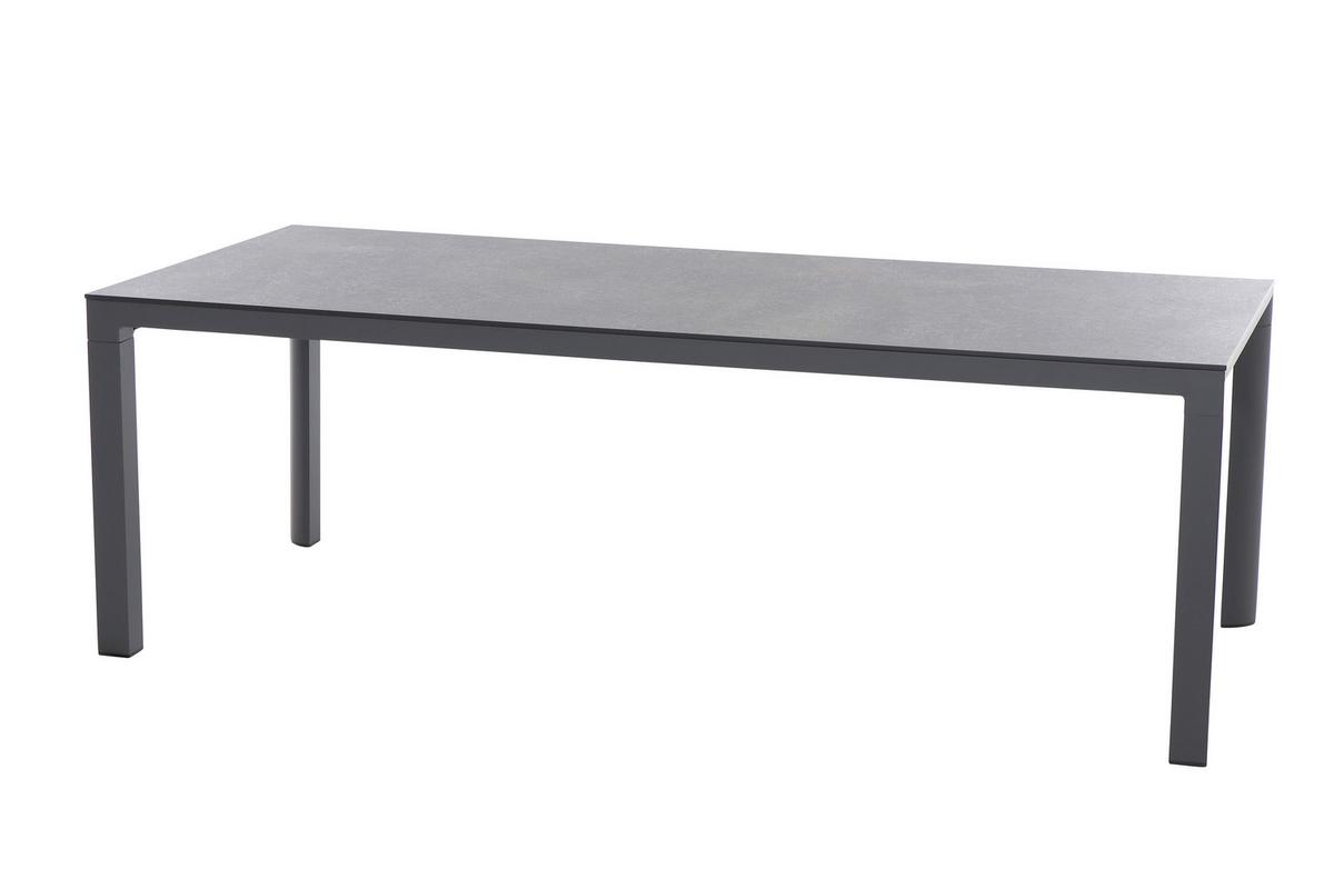Gartentischgruppe Valia 13-tlg. Anthrazit - Anthrazit, Basics, Holzwerkstoff/Kunststoff (100/74/220cm) - Siena Garden