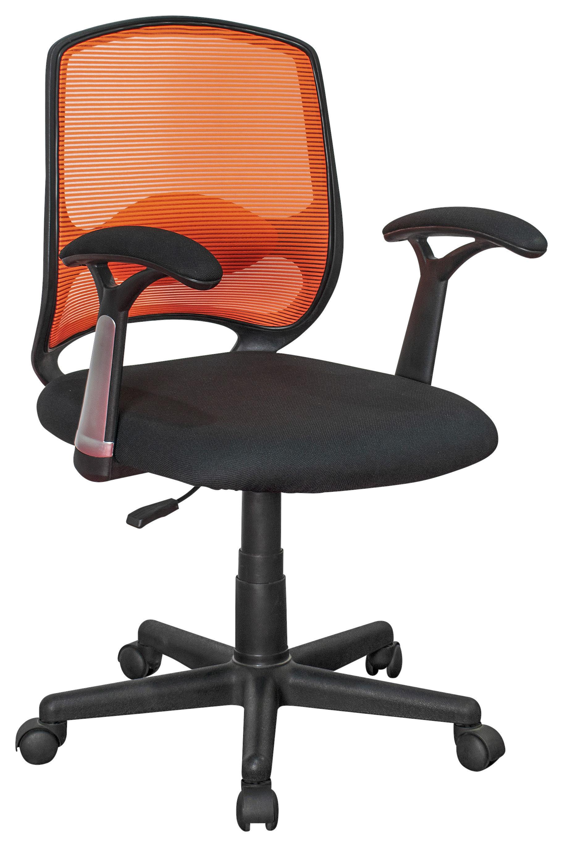 Uredska Stolica Palermo - narančasta/crna, Moderno, tekstil/plastika (60/94/59cm) - Modern Living