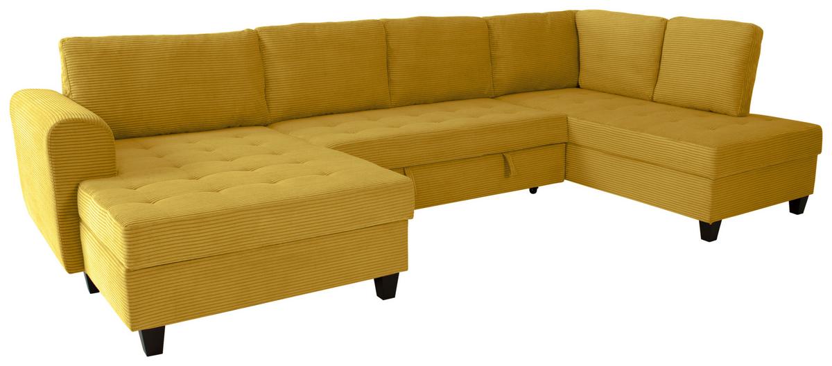 Kutna Garnitura Moritz - boje senfa, Trend, tekstil (155/324/178cm) - Modern Living