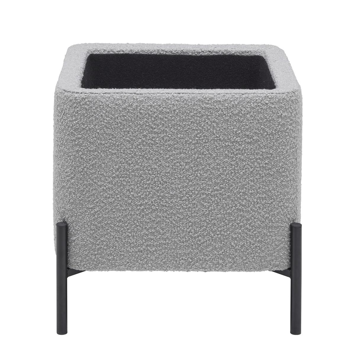 Hocker Mixo Grau - Schwarz/Grau, MODERN, Holzwerkstoff/Textil (43/50/43cm) - Mömax