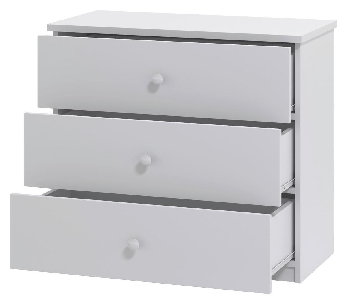 Otroška Komoda Babydreams, Bela - bela, Moderno, umetna masa/leseni material (80/80/41cm) - MID.YOU
