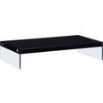 TV-Aufsatz Schwarz - Klar/Schwarz, Glas/Holzwerkstoff (80/16/42cm) - MÖMAX modern living