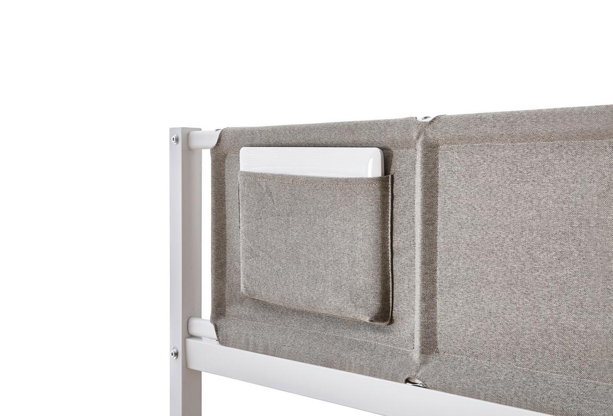 Etagenbett Timo in Weiss ca. 2x ca. 90x200cm - Weiss/Grau, Konventionell, Metall (208/161/96cm) - Zandiara
