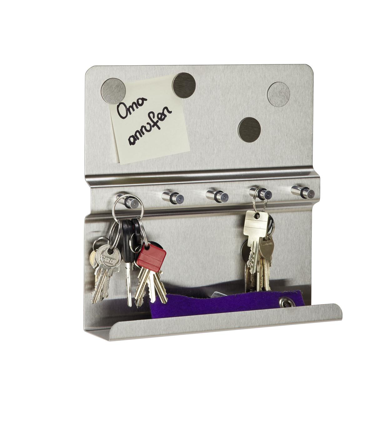 Panou chei Key - culoare inox, metal (25/6/25cm) - Modern Living