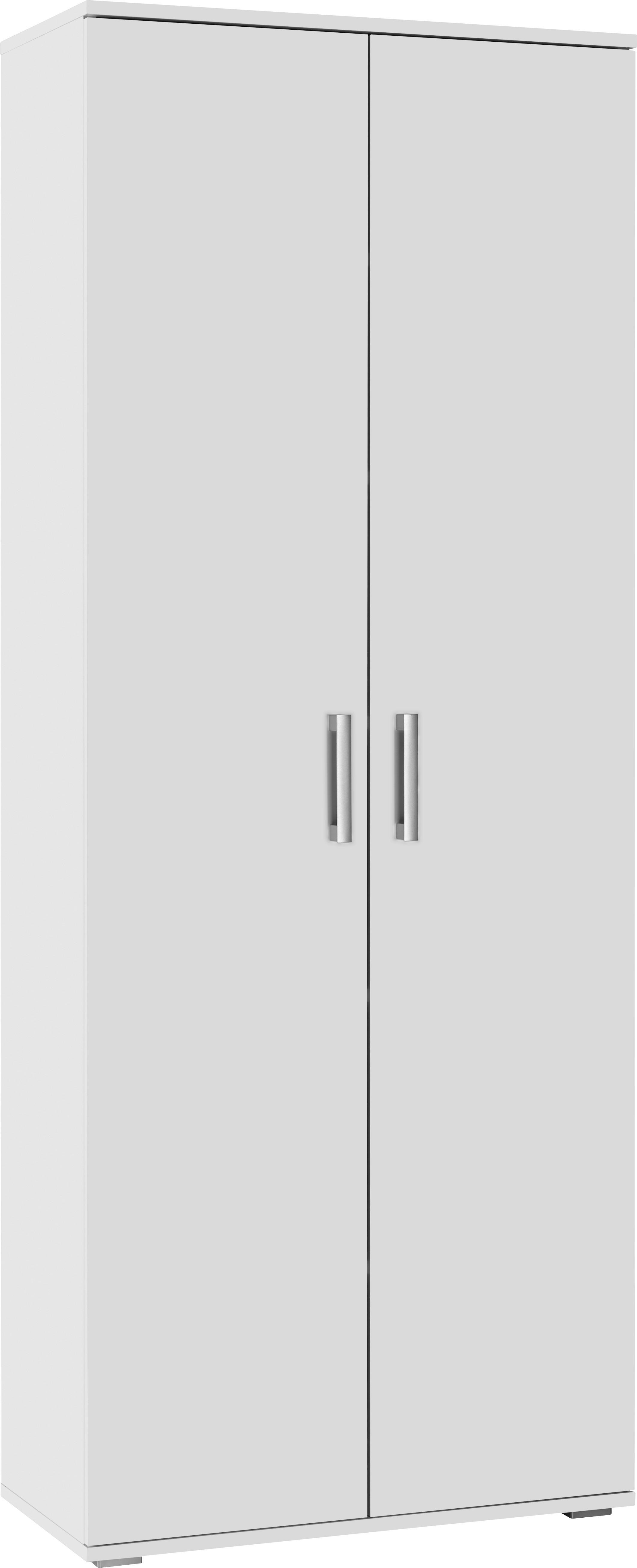 Mehrzweckschrank in Weiß - Alufarben/Weiß, MODERN, Holzwerkstoff/Kunststoff (70/179/34cm) - Mömax