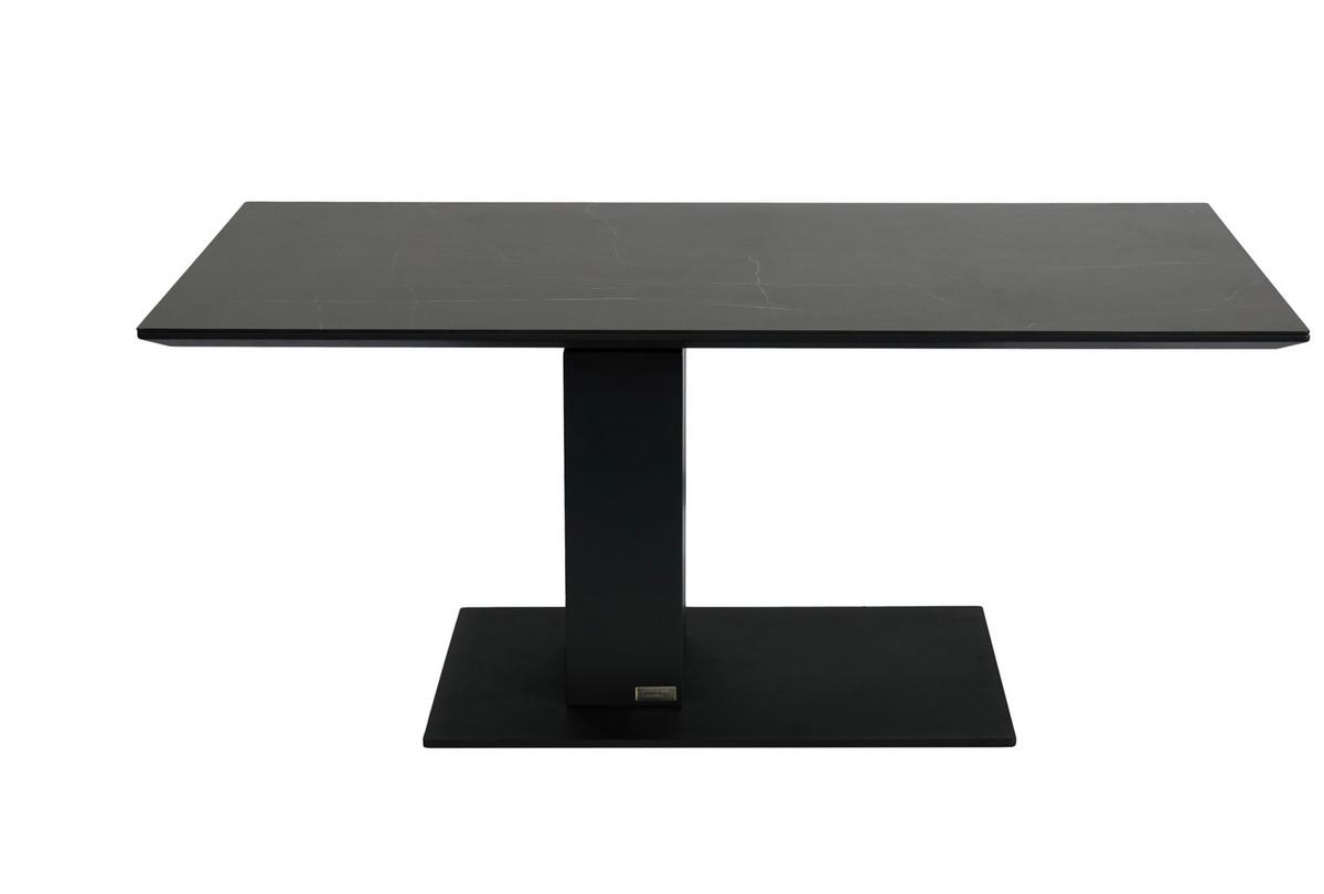 STOLIK KAWOWY MILANO -EXKLUSIV- - antracytowy/czarny, Design, materiał drewnopochodny/metal (110/59/47-66cm) - Dieter Knoll