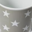 Kaffeebecher Star - Hellgrau/Weiß, MODERN, Keramik (8,4/10,5cm) - MÖMAX modern living