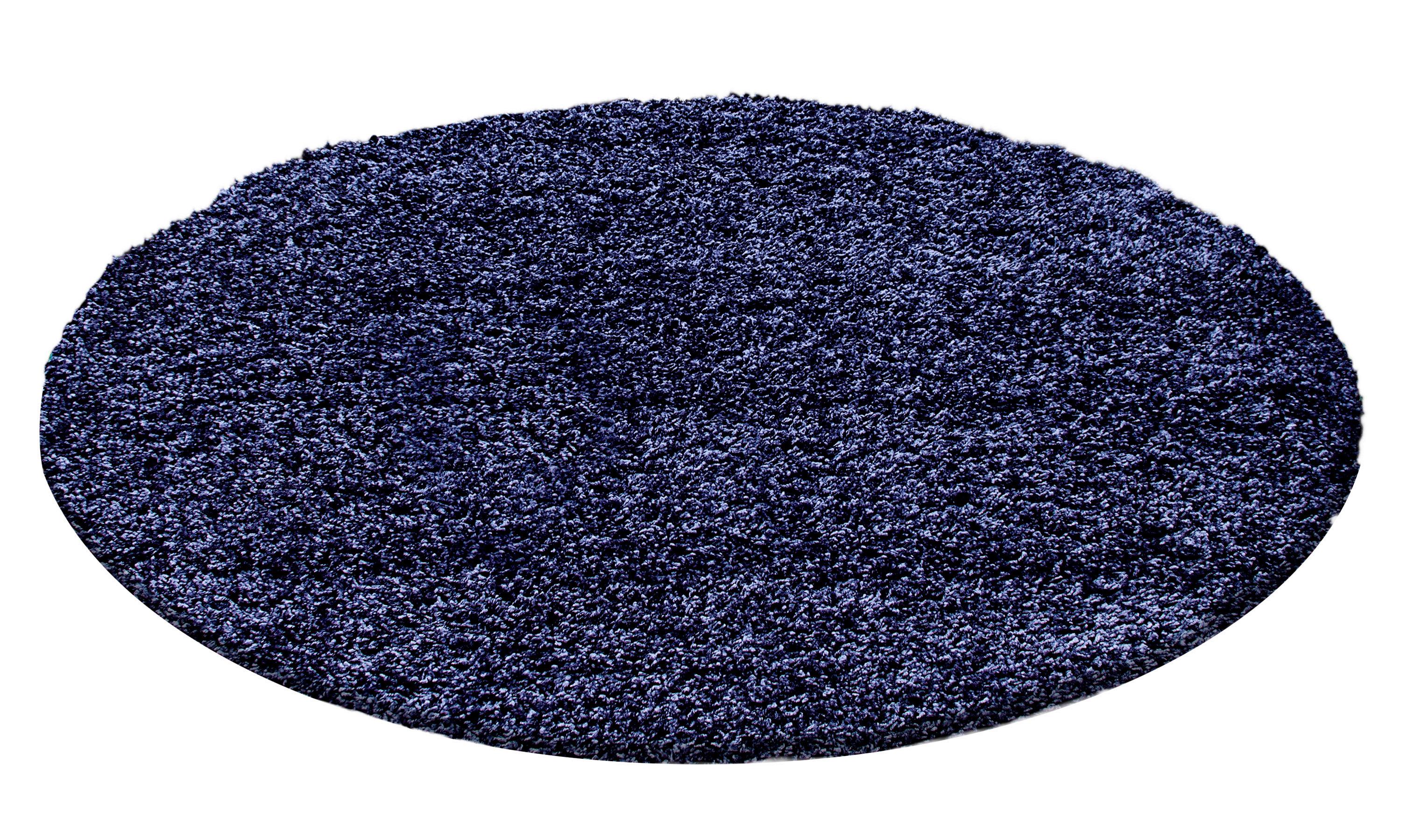 Preproga Z Visokim Florom Life, Temno Modra, 80cm - temno modra, Konvencionalno, tekstil (80cm) - Novel