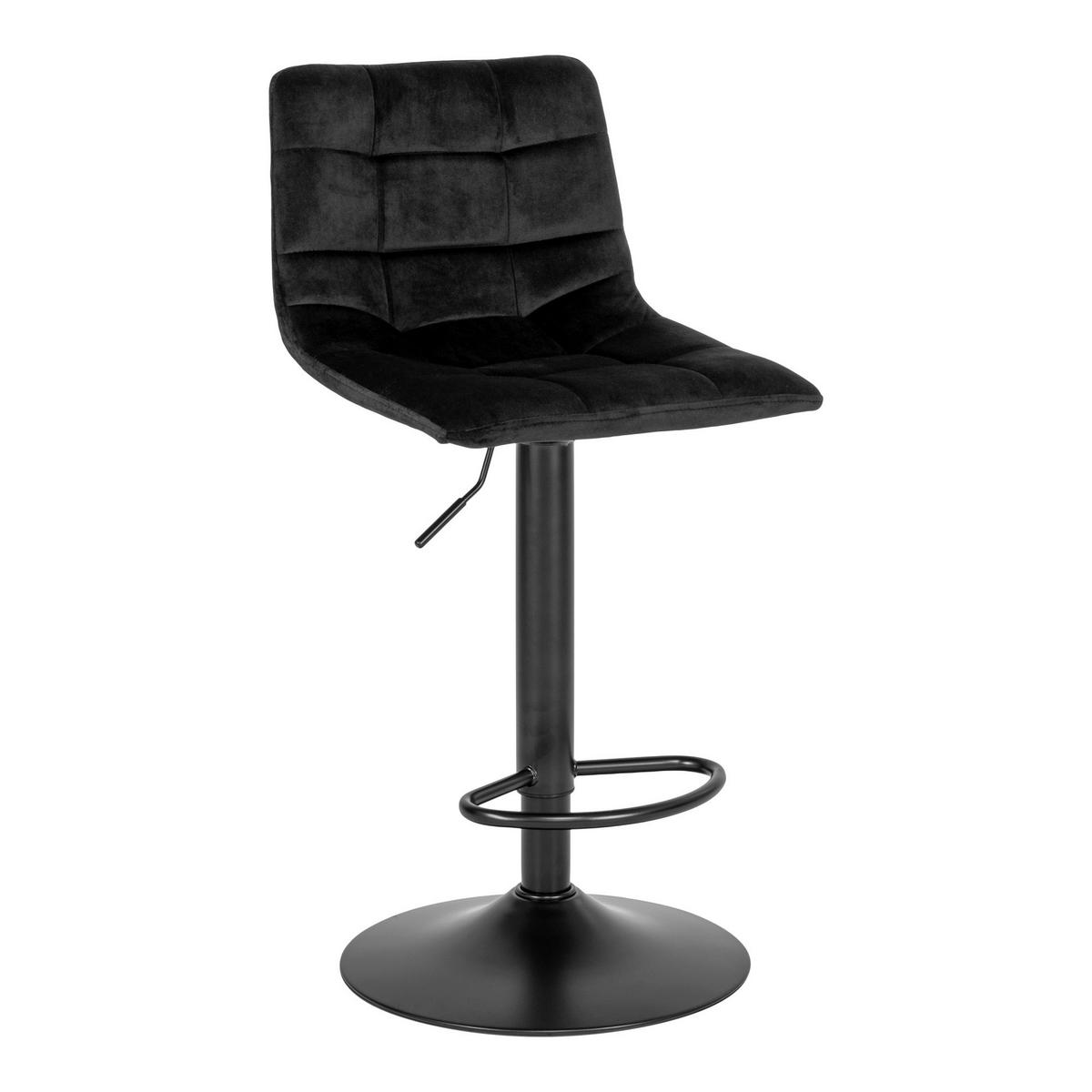 Barhocker-Set Middelfart 2er-Set Schwarz - Schwarz, MODERN, Textil/Metall (43/88-108/45cm) - MID.YOU