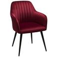 Stuhl in Magenta - Magenta/Schwarz, MODERN, Textil/Metall (57/83,5/58cm) - Modern Living Stuhl in Magenta - Magenta/Schwarz, MODERN, Textil/Metall (57/83,5/58cm) - Modern Living