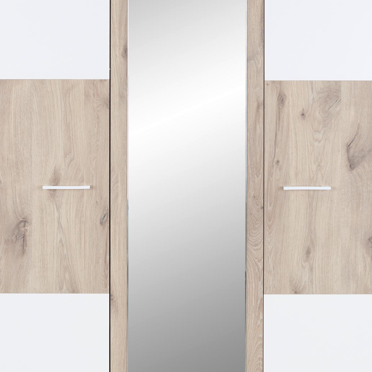 Șifonier ALEX - alb/culoare lemn stejar, Konventionell, material pe bază de lemn (135/195/60cm)