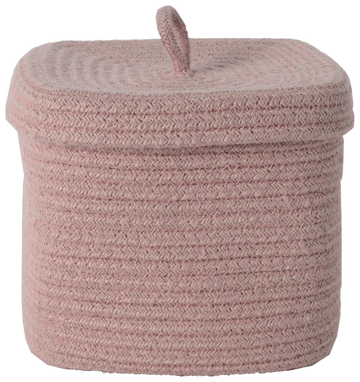 Korb Romy Rosa ca. 5,5 l - Rosa, KONVENTIONELL, Kunststoff/Textil (21/18/21cm) - Mömax