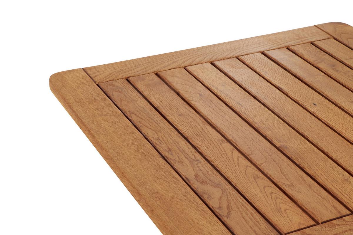 Siena Garden Gartenklapptisch ca.80x80x78cm Robinie - Robinienfarben/Schwarz, KONVENTIONELL, Holz/Metall (80/80/78cm) - Siena Garden