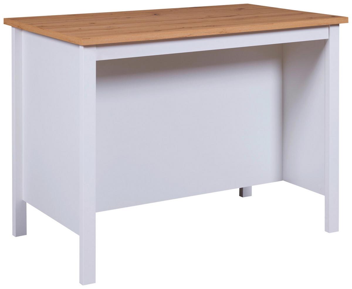 Kücheninsel Sicilia Weiß/Eiche Artisan - Weiß/Eiche Artisan, MODERN, Holzwerkstoff (124/91,5/75cm) - Mömax