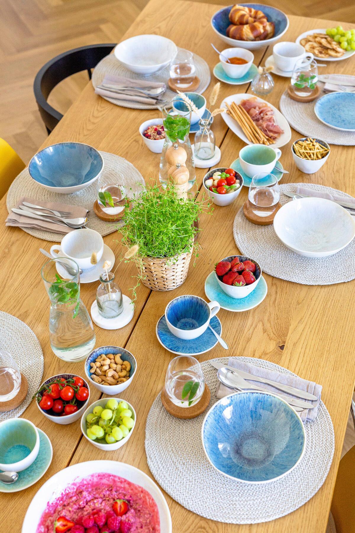 KAFFEESERVICE KAFFEETASSENSET, 934011 - Blau, Basics, Keramik (13,5/6,5/10cm) - Mäser