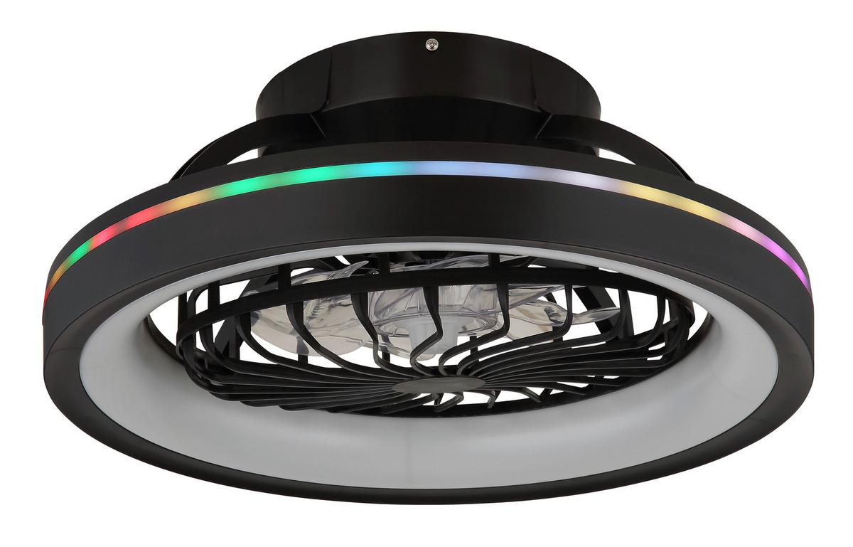 Stropni Ventilator Deanne - crna, Konvencionalno, plastika (48/20cm) - Globo