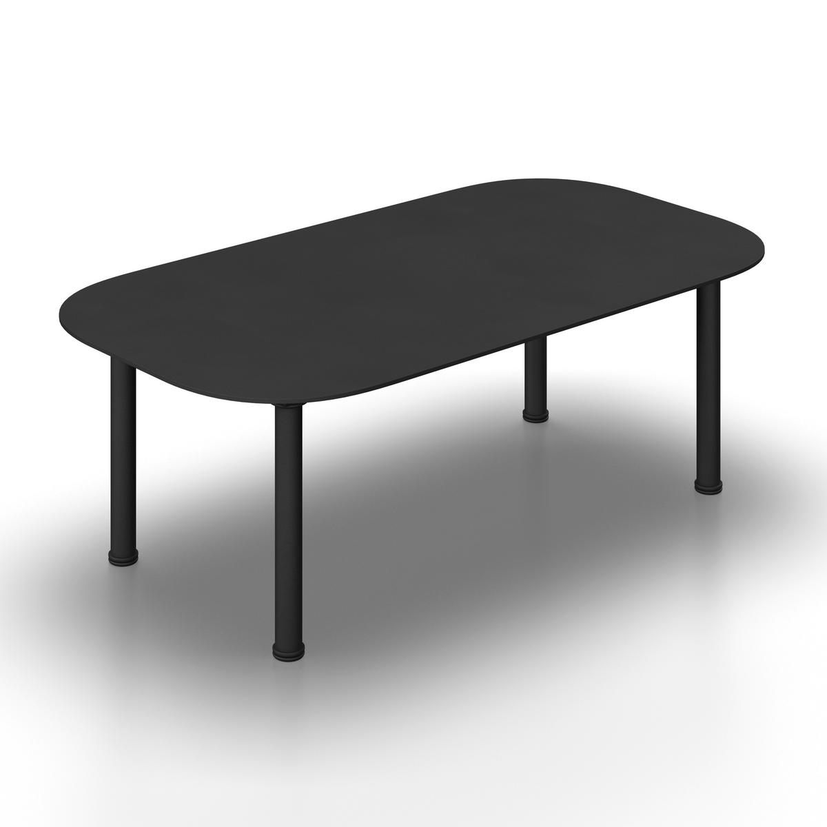 Loungegarnitur Charlotta Creme Metall/Outdoorstoff +Abdeckung - Creme/Schwarz, MODERN, Textil/Metall (242,5/78/75,5cm) - Bessagi Garden