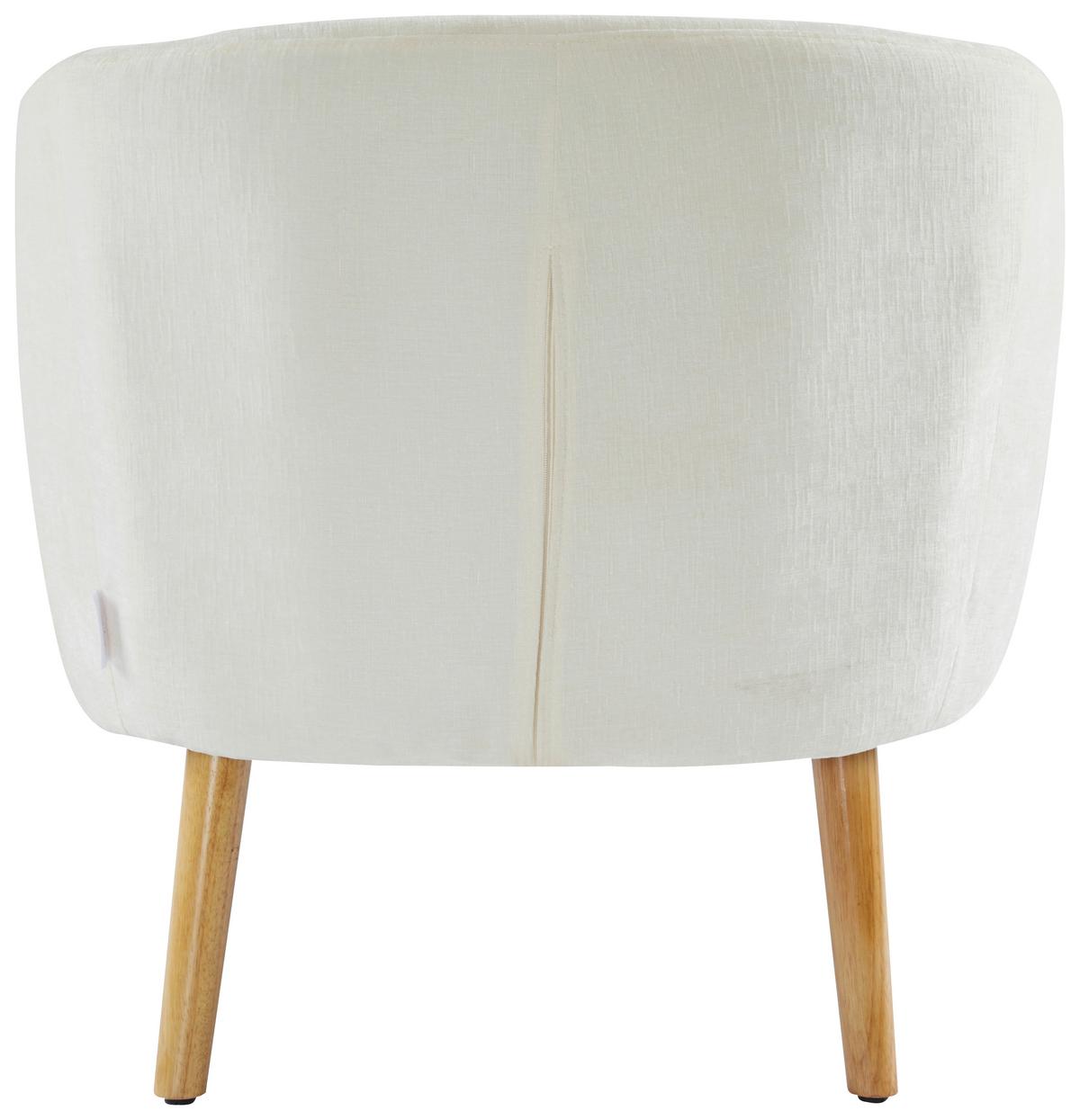FOTEL KOKTAJLOWY KRANJ - écru/kremowy, Design, drewno/tkanina (72/71/74cm) - MID.YOU