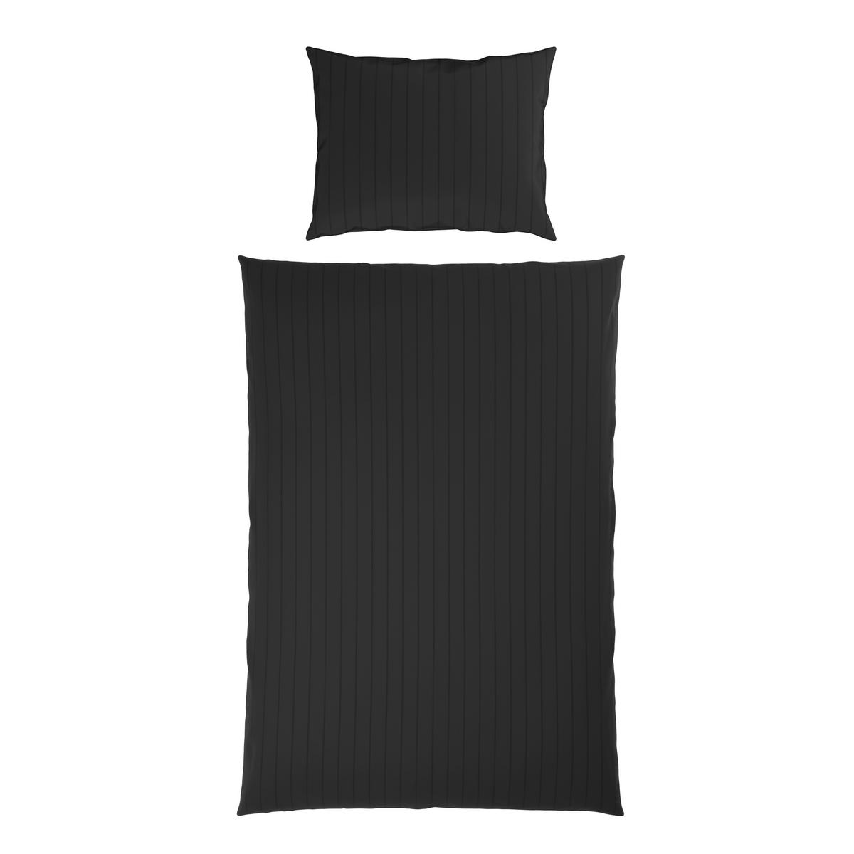 Ágyneműhuzat-garnitúra Pamutszatén Dobby Streif - fekete, textil (140/200cm) - Mömax